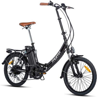 Bicicleta eléctrica Moma plegable urbana